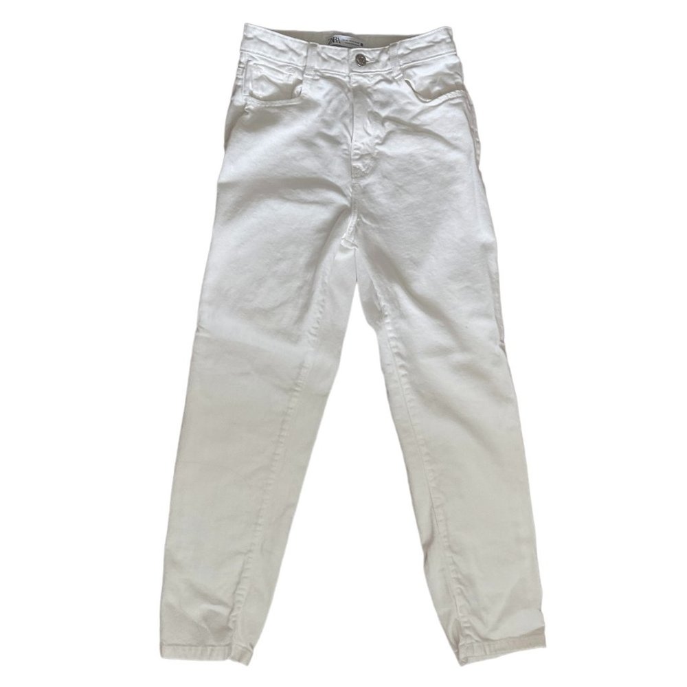 ZARA Mom Jeans - White/Ivory